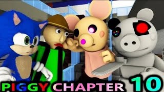 PIGGY VS BALDI amp SONIC chapter 10 roblox game horror animation [upl. by Sherwood]