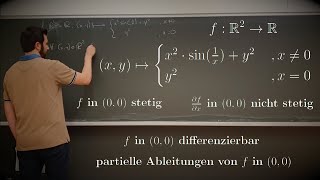 Übung fxyx2sin1x  y2 stetig differenzierbar partielle Ableitung [upl. by Ruhtracam]