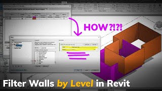 Filter Walls BY LEVEL in Revit Tutorial [upl. by Annauqaj]