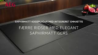 Induktionskogeplade med emhætte  Med elegant SaphirMatt glas  AEG [upl. by Airdnaed]