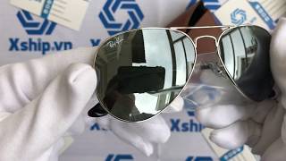 Xshipvn RayBan Aviator 55mm Classic Sunglasses Silver Mirror RB3025W32755514 [upl. by Eleonore]