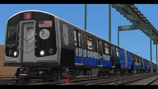 OpenBVE its 2022 and this particular R179 wrap has been running around on the A [upl. by Rhee974]