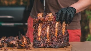 Smoked Beef Back Ribs Cooked on a Traeger Grill Recipe  DUCKCHAR [upl. by Galligan764]