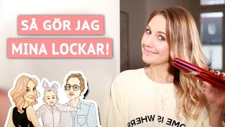 Så gör jag mina lockar  Locka håret med Plattång [upl. by Burchett948]