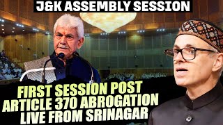 Live First JampK Assembly Session Post Article 370 Abrogation Omar Abdullah’s Speech LG Manoj Sinha [upl. by Kiri]