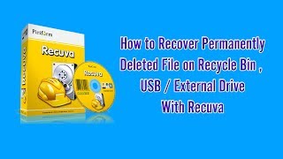 Recuva ★Demo★  Recover permanent deleted file with Recuva [upl. by Ehcrop]