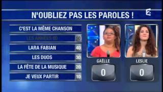 Noubliez pas les paroles  Gaëlle et Leslie  03122014 [upl. by Imnubulo]