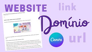 Onde configurar o domínio site no CANVA gratuito [upl. by Wehrle672]