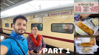 Rapti Sagar Exp First Train trip with MOM she will review food now [upl. by Sedgewake]