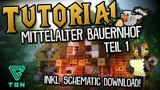 Mittelalter Bauernhof bauen 12  Minecraft Tutorial [upl. by Nnav348]