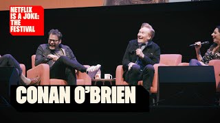 Conan O’Brien Makes Bill Hader Crack Up  Netflix Is A Joke The Festival [upl. by Brebner]