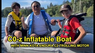 Unboxing our Co z 75 inflatable boat [upl. by Atthia558]