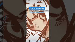 how to render skin ibispaintx digitalart arttutorial [upl. by Nnyladnarb]