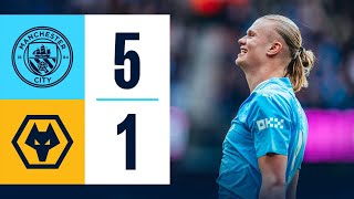 HIGHLIGHTS HAALAND HITS FOUR AS CITY POWER PAST WOLVES  Man City 5  1 Wolves  Premier League [upl. by Angelique]