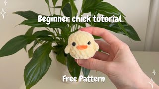 How to crochet a chick Easy tutorial Beginners crochet [upl. by Kali773]