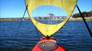 Kayak Sailing  Bic Kayak Sail on Wilderness Tarpon 140  part 1 [upl. by Geldens287]