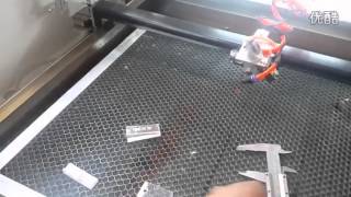 LY 6040 laser machine 60W cut on 14mm acrylic glass [upl. by Lange254]