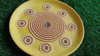 Yellow Haldi Plate Decoration Ideas  How To Decorate Pooja Plate  Plate Decoration  Easy Decor [upl. by Bradstreet49]