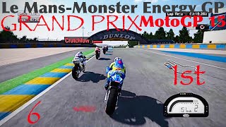 MotoGP 15 PS4 GRAND PRIX  Le MansMonster Energy GP  1st  Level 5 Johnny Handsome Suzuki GSXRR [upl. by Mat]