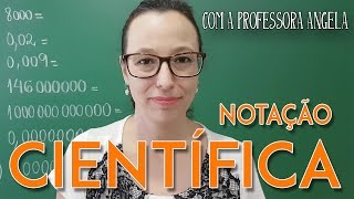 MULTIPLICAÇÃO e DIVISÃO com Notação Científica  Professora Angela Matemática [upl. by Polky]