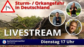 Livestream zur Unwetterlage durch SturmOrkan in Deutschland [upl. by Babara809]