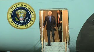 Biden arrives in Italy for G7 summit  AFP [upl. by Clein]