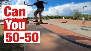 How to 5050 Grind  Beginner Skateboard Tricks Tutorial [upl. by Tihor]