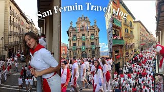 San Fermín Festival in Pamplona Spain ♡ Bull Run Festival Fun Balcony Views amp More [upl. by Odlanier]