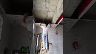 Honeycomb panel flat ceiling installation process [upl. by Vassaux365]