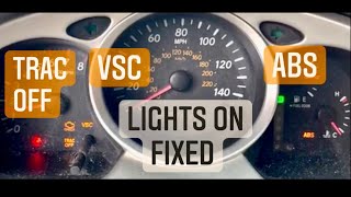 04 Toyota Highlander TRAC OFF VSC ABS lights on FIX [upl. by Gillead]