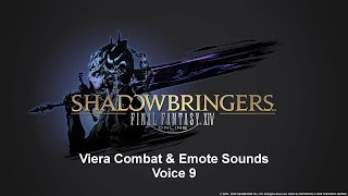 FFXIV Viera Voice 9 Combat amp Emotes NEW [upl. by Surazal]