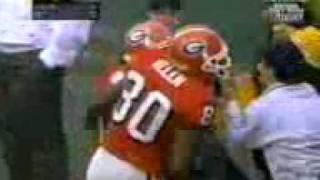 Hines Ward Uga TD catch vs Ga Tech [upl. by Ydnir]