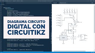 Circuito digital con circuitikz  latex [upl. by Auqinet619]