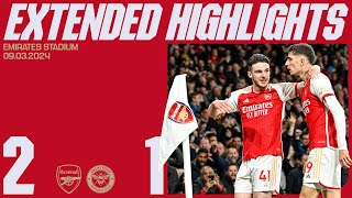 RICE amp HAVERTZ GOALS CLAIM ALL THREE POINTS  EXTENDED HIGHLIGHTS  Arsenal vs Brentford 21  PL [upl. by Lyontine]