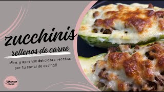 como preparar FACIL Y RAPIDO Zucchinis rellenos de carne  RECETA SALUDABLE [upl. by Rapsag]