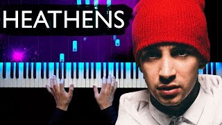 Twenty one pilots  Heathens  Piano tutorial  Sheets [upl. by Andras]