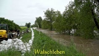 HOCHWASSER der GERA in WALSCHLEBEN bei Erfurt am 1 Juni 2013 [upl. by Norford]