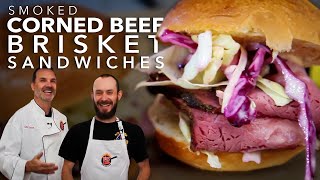 Smoked Corned Beef Brisket Sandwiches and Coleslaw  Dads That Cook [upl. by Weinreb]