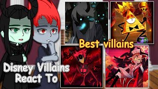 Disney Villains React to Bill CipherAlastorBelos Lucifer Gacha Club  Full Video [upl. by Erdnaek199]