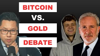 Peter Schiff amp Jack Mallers Debate Bitcoin Vs Gold Collapse Of Dollar [upl. by Courtund]