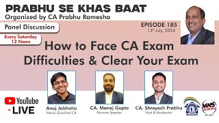 How to Face CA Exam Difficulties amp Clear Your Exam  Prabhu se khas baat 185  MahaSewa News [upl. by Aleka737]