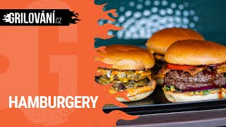 RECEPT na gril Tři druhy🍔 hamburgerů grilované v plynovém🔥 grilu [upl. by Nogem]