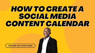 How To Create A Social Media Content Calendar  Content Marketing Digital Marketing BootCamp [upl. by Dory]