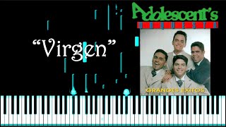 Virgen  Adolescentes PianoTutorial Synthesia [upl. by Natala]