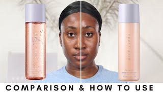 Fenty Skin Hydrating Milky Toner Essence vs Fat Water Toner Serum Comparison [upl. by Adnamaa]