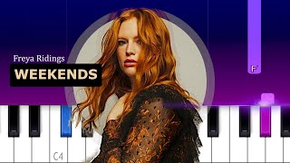 Freya Ridings  Weekends Piano Tutorial [upl. by Raynold]