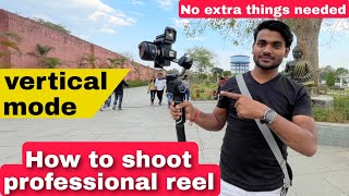 How to shoot in vertical mode with gimbal  Moza aircross 2 [upl. by Ardnahcal889]