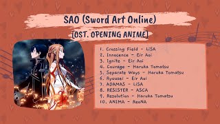 PLAYLIST OST OPENING ANIME SAO SWORD ART ONLINE FULL ALBUM [upl. by Popper352]