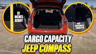 2023 Jeep Compass  True Cargo Capacity Given In Inches [upl. by Aziar]