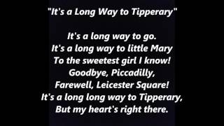 IT’S A LONG WAY TO TIPPERARY Sing Along music song words text amp lyrics [upl. by Anum]